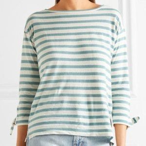 Madewell Marisol Striped Cotton/linen Top